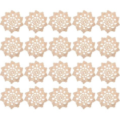 EXCEART Crochet Flowers for Sewing 20 Pieces H?keln Embellishments Appliqués for N?Hen Appliqués Appliqué Lace Applique Patch N?Hen Dekratin Beige Crochet Flowers Patch Crochet Flowers Patch Crochet