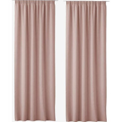 Curtain with Ruffle Tape, Universal Tape, 140 x 250 cm, Decorative Curtain Tape