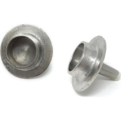 Set of 2 Antique Silver Bottle Topper Candle Holders for Tea Lights 7 x 8 cm - Shabby Chic Aluminium for Wine Bottles, Vases