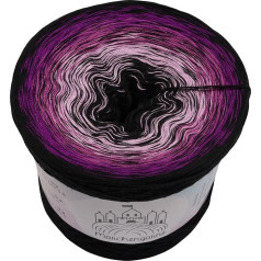 Little Sister Colour Gradient Yarn, 4-Ply Bobbel Wool, Crochet Knitting (Little Sister - 1 Thread Black Running Through, 4 Ply, 400 g/1520 m)