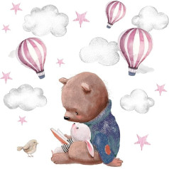 Little Deco DL604-3 Wall Sticker Bear Rabbit Design