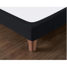 Bed Cover 160 x 200 cm Black - Soft and Stretchy Fabric - Flawless Appearance