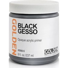 Golden Acrylic Black Gesso Jar, 8 oz