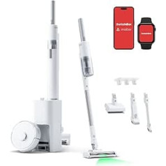 SwitchBot K10+ Pro Kombo Robot Vacuum Cleaner, 20000Pa Battery Vacuum Cleaner, Dual Automatic Emptying Station for 70 Days Cleaning, Anti-Tangle Brush for Pet Hair, Compatible with Alexa