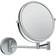 hansgrohe, Logis Universal Wall Mounted Vanity Mirror Shaving Mirror Swivel Makeup Mirror Chrome