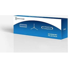 ECOVACS Ecovacacs Replacement Kit 4 Side Brushes, 1 Main Brush, 3 Filters for Robot Cleaning and U2 Vacuum Cleaners