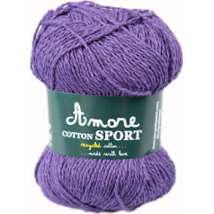 10 Balls of Cotton (Purple 16) 50g Cotton Yarn for Crochet Hook and Needle Knitting, Yarn for Crochet and Needles Made in Italy, Borgo de 'Pazzia Firence