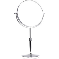 Stand Height Adjustable 7 x Magnification, 8 Inch, Mirror 360 ° rotating chrome Vanity Mirror Shaving Mirror Bathroom Mirror, Standard + 7 Magnification, KXD3114 7x