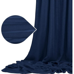 Navy Blue Gauze Cheesecloth Fabric for Wedding 9.2 m x 90 cm Cheesecloth Fabric for DIY Table Runner, Bow Draping Fabric, Blanket Drape, Chair Sash, Napkin, Curtain, Tablecloth Wedding Decor