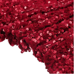 sourcing map Red Sequin Fabric 3ft Length 1M Wide Velvet Fabric Mesh Fabric Full Glitter Sequins Sewing for Craft Clothing Decoration