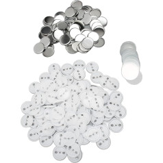 Set of 100 DIY Pin Badge Part Tin Plate Plastic Blank Button Pins for Button Maker Machine (44 mm)
