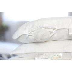 Silk Bedding Direct. Luxury Pair of Pillows with Mulberry Silk Filling 40cm x 40cm Hypoallergenic Oeko-Tex® Certification