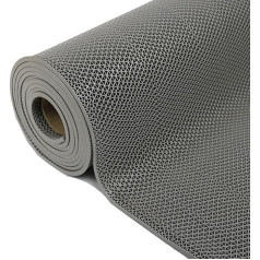 petour Drainage Mat, Non-Slip 500 x 90 cm, Commercial Waterproof Floor Mat, 5.5mm Thick, Indoor Outdoor Wet Area S-shaped Carpet for Bathroom, Swimming Pool, Kitchen,
