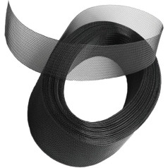 Tubayia 50 Yard Elastic Crinoline Band Stiffener Ribbon Decorative Ribbon for DIY Craft Decoration (Black)
