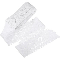 NUOBESTY Exquisite Lace Trim Decoration 4 5M White Ribbon Thread For Projects And Craft Creations