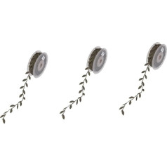 3 Künstliche Blumengirlande Geschenkband Applikationen Verzierungen Nähbesatz Besticktes Rankenbesatz Kranzbesatz Diy-Dekoration Blattband Satinranke Geprägter