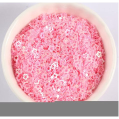 Trimm für Nähen, 2000PCS Aushöhlen Pflaume Blume Pailletten Funkelnde Konfetti Pailletten Nagel Dekor DIY Nähen Zubehör Material Nailart (Color : Pink, Size : 0.15in)