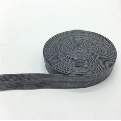 Elastisches Spandex-Satinband, 15 mm, 15 mm, Grau, mehrreihig, zum Nähen von Spitze