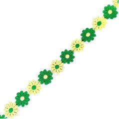 Spitzenborte mit Blumenstickerei, 25 mm breit, bestickte Applikation, Dekoration, Spitzenborte für Kleider, Kleidung, Dekoration, 12,7 m