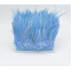 10 Yards 8-15cm Natural Hoe Chicken Feather Trim Rooster Feather Ribbon Fringe for Dress/Skirts/Craft Accessories