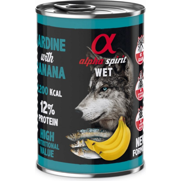 Alpha spirit sardīņu/banānu barība suņiem 400 g