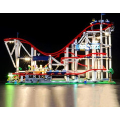 Briksmax LED Lighting Set for Lego Creator Expert Roller Coaster, Compatible with Lego 10261 Building Blocks Model - Without Lego Set