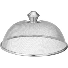 Tērauda sieta kupola vāks pārtikai, diametrs 255 x 135 mm