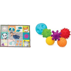 Infantino Fold & Go Giant Discovery Mat Big Playmat for Babies and Toddlers & Textured Multi Ball Set - Textured Balls in Set for Sensory Development - For Children from 6 Months