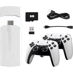 7JI Upgrade Retro Console Game Console, 20000+ Retro Video Games, Plug & Play HDMI for TV with 2 Wireless Controllers, Supports 23 Pre-Installed Simulators, Adults / Children