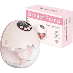 Wagxoey Electric Breast Pump, Electric Breast Pump, Handsfree, 4 Modes, 12 Levels with 17/19/21 mm Comfortable Flange, Pain Free, Quiet (Pack of 1)
