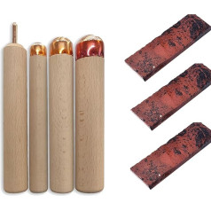 Obsidian Flint Knapping DIY Starter Kit Exercise Blocks Pressure Flakes Copper Boppers Hammer Perfect for Beginners