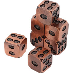 Sorandy 7-Piece Metal Dice Set, Creative Skull Bone Dice for Role Play, Antique Red Bronze