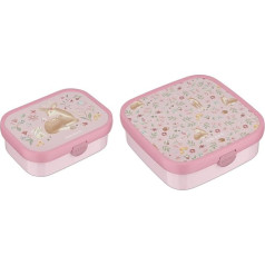 Mepal – Bento Brotdosen klein & groß Campus Little Dutch | Lunchboxen-Set für Kinder | Inklusive auslaufsicheren Bento-Fächern & Gabeln | Meal Prep Boxen | 750 ml + 1250 ml | Fairy Garden