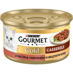 Gourmet gold mitrā kaķu barība ar pīli un tītaru 85g