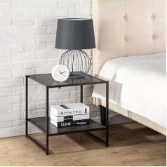 Zinus Modern Studio Collection 20 Inch Square Side/End Table/Night Stand/Coffee Table, Espresso