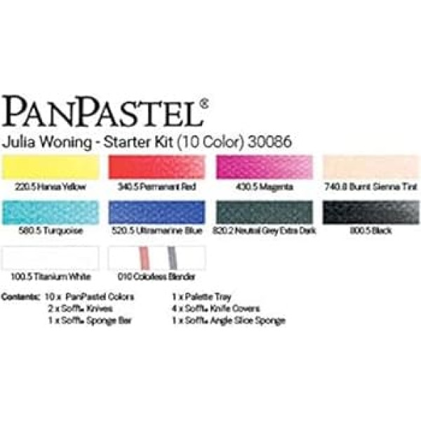 Colorfin, PanPastel Artists Pastels, Julia Woning Book and Starter Kit, Combination Set (30090)