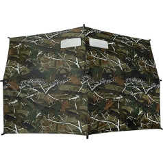 Januel - Affut Umbrella - Affut - Camouflage Net - Canvas 170 x 110 cm - Foot Adjustable from 90 cm to 170 cm - Tilting - Window with Velcro Straps - Leaves Under Ground