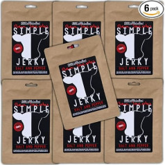 Beef Jerky Tasting Box, 6 x 50 g, Handmade, Austrian Pasture Beef, Premium Dried Meat without Chemical Additives (Salt & Pepper)