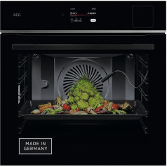 AEG Wifi Built-in Steam Oven, Multi Steamer, Series 8 Touch Swipe Display, with Step by Step Assisted Cooking, Made in Germany, 100% Car Steam & SousVide, App Recipes, TP8SB73ZAB