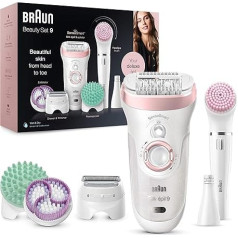 Braun Silk-épil Beauty-Set 9 9-995 Deluxe 9-in-1 Wireless Wet & Dry hair removal - epilator, razor, peeling, cleaning kit for face and body