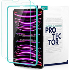 ESR Screen Protector Compatible with iPad Pro 12.9 Inch (2022/2021/2020/2018), Tempered Glass Screen Protector with Alignment Frame, Scratch-Resistant, HD Clarity, Pack of 2