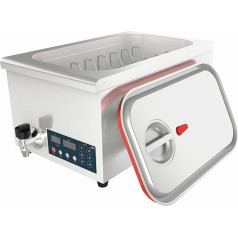 Lacor - 69492 - Sous Vide Professional Low Temperature Cooker for Cooking Vacuum Packed Foods in Stainless Steel, Hermetic Closure, Dimensions 62.5 x 36 x 30 cm, Grey