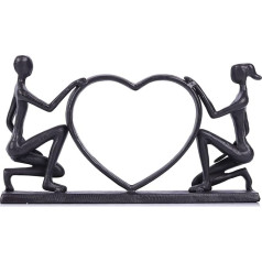 XMGZQ Iron Couple Statue TV Stand Decoration Bedroom Decoration for Couples Sculpture Wedding Gifts for Couples 2025 for Couples Gifts for Her Valentine's Day Gift (Heart Couples)