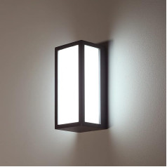 HLFVLITE 18 W Outdoor Wall Light LED Outdoor Lamp Anthracite Waterproof IP54 Outdoor Light Square Cast Aluminium Indoor Outdoor Patio Lighting Cool White 6400 K