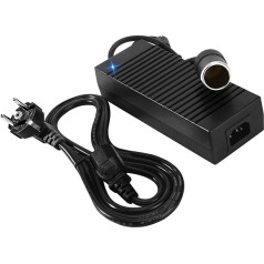 Plozoe Car power adapter, 120 W, 12 V, 10 A, AC-DC voltage converter, 230 V to 12 V, car power adapter, 12 V power supply cigarette lighter, voltage converter 230 to 12 V, converter 220 V to 12 V.