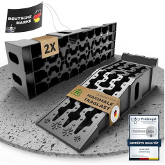 WERKTHOR Loading Ramp Car – Set of 2 Ramps for Maximum Hold [<5t] – Heavy Duty Car Ramp for Any Surface – Car Ramps Pack of 2