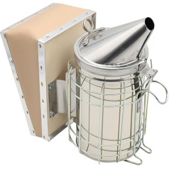 Dadant Smoker Standard for Beekeepers Made of Stainless Steel (Original) Robust Bee Smoker with Protective Grille & Bellows for Effective Smoke Development