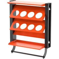 FewNvWa Spray Can Holder 8 Compartments Tool Storage Garage Workshop Carbon Steel Wall Mounted Paper Towel Holder Spray Cans Organiser Sturdy Holder