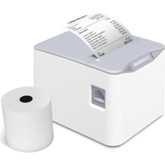 Bisofice Thermal Printer Receipt Printer 80 mm Receipt Printer with Auto Cut, High Speed 220 mm/s, USB + Ethernet (LAN), Compatible with ESC/POS Print Commands