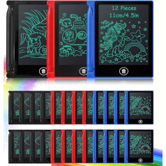 LCD Writing Board Children 12 Pieces Activity Car Ride Tablet Small Items Party Bag Children's Birthday Party Favours LED Painting Board Magic Board Travel Gadgets Toy Small Gifts
